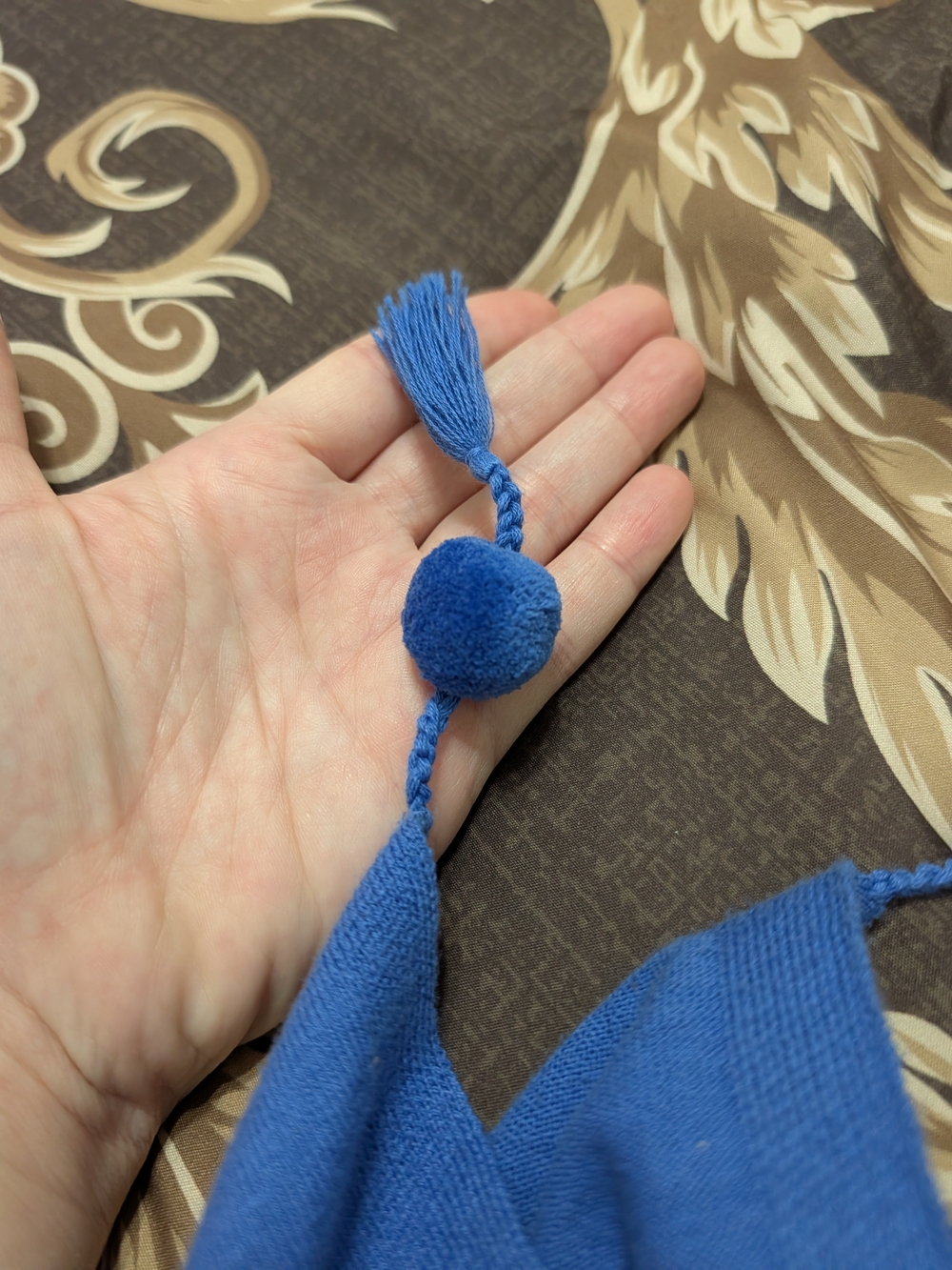 Lilly Pulitzer Royal Blue Pocket Tunic with Tassel Pom Details - Picture 8 of 9